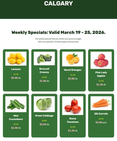 H&W Produce Flyer March 19 to 25