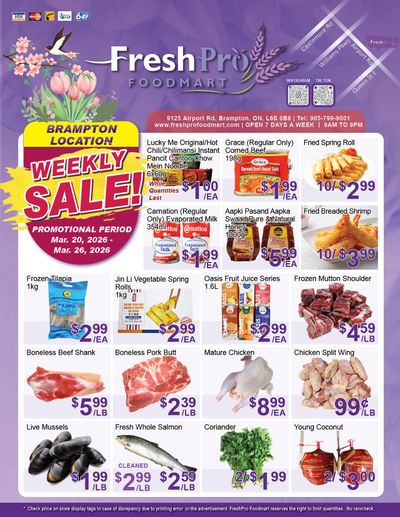 FreshPro Foodmart (Brampton) Flyer March 20 to 26