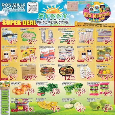 Sunny Foodmart (Don Mills) Flyer March 20 to 26