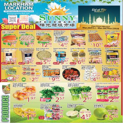 Sunny Foodmart (Markham) Flyer March 20 to 26