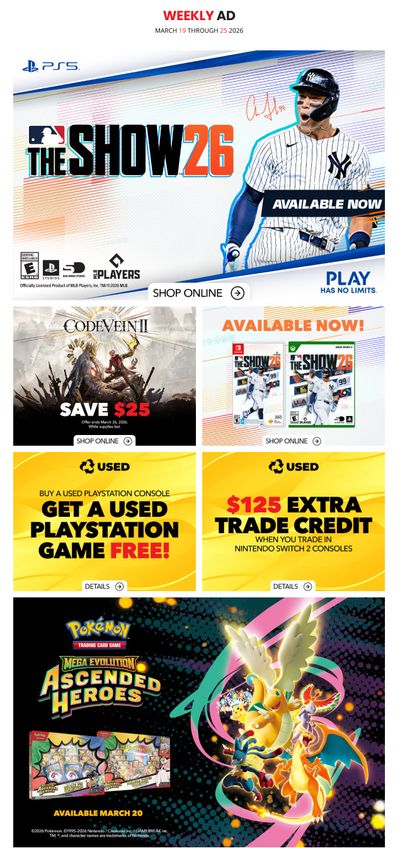 EB Games Flyer March 19 to 25