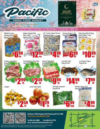 Pacific Fresh Food Market (Pickering) Flyer March 20 to 26