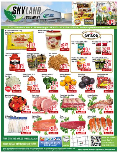 Skyland Food Mart Flyer March 20 to 26