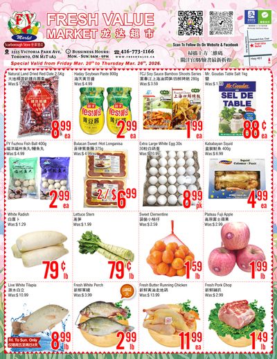 Fresh Value (Scarborough) Flyer March 20 to 26