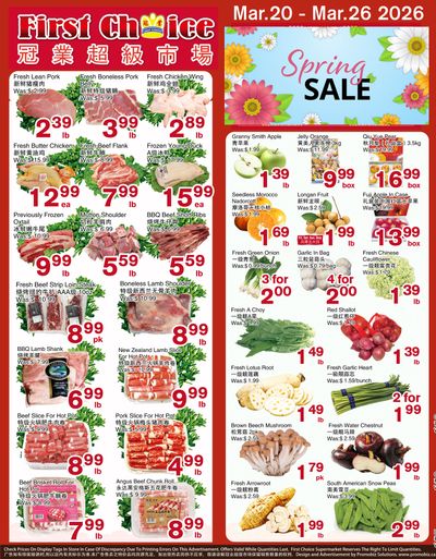 First Choice Supermarket Flyer March 20 to 26