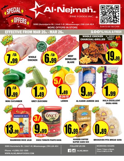 Alnejmah Fine Foods Inc. Flyer March 20 to 26