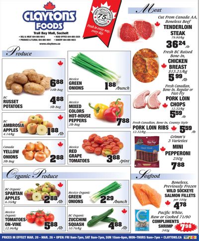 Claytons Heritage Market Flyer March 20 to 26