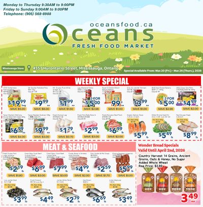 Oceans Fresh Food Market (Mississauga) Flyer March 20 to 26