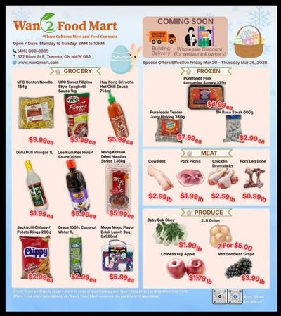 Wan 2 Food Mart Flyer March 20 to 26