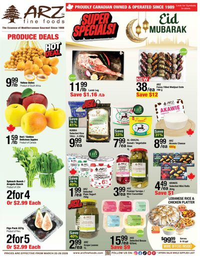 Arz Fine Foods Flyer March 20 to 26