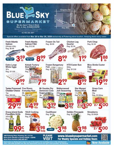 Blue Sky Supermarket (Pickering) Flyer March 20 to 26