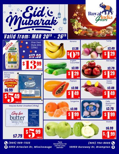 Royal India Grocers Flyer March 20 to 26