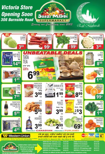 Sabzi Mandi Supermarket (Lower Mainland) Flyer March 20 to 25