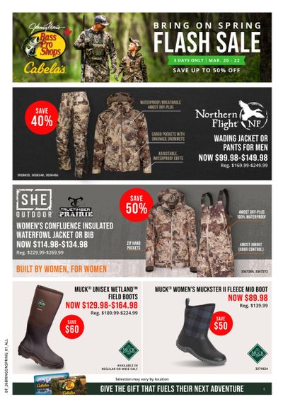 Bass Pro Shops Flyer March 20 to 22