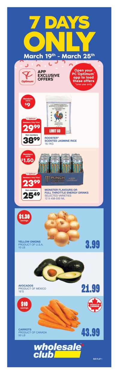 Wholesale Club (West) Flyer March 19 to 25