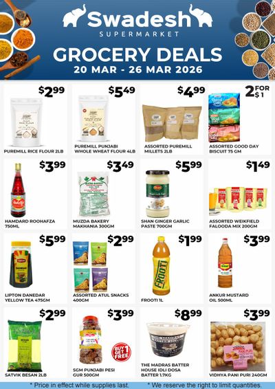 Swadesh Supermarket Flyer March 20 to 26