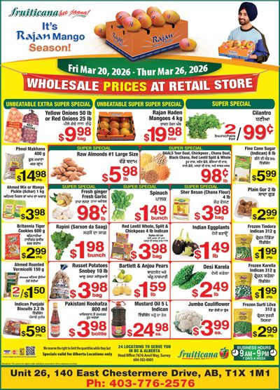 Fruiticana (Chestermere) Flyer March 20 to 26