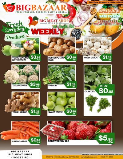 Big Bazaar Canada Flyer March 20 to 25