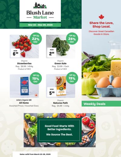 Blush Lane Organic Market Flyer March 22 to 28