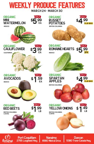 Pomme Natural Market Weekly Produce Flyer March 24 to 30