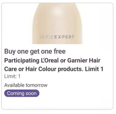 Shoppers Drug Mart Canada Offers: Buy One Get One Free L’Oreal or Garnier Hair Care