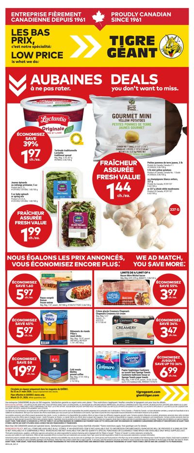 Tigre Géant Flyer March 25 to 31