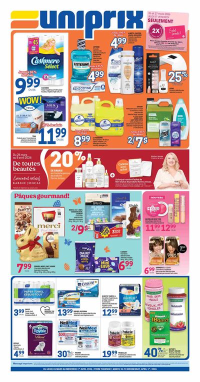 Uniprix Flyer March 26 to April 1