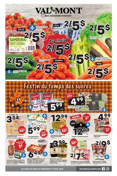 Val-Mont Flyer March 26 to April 1