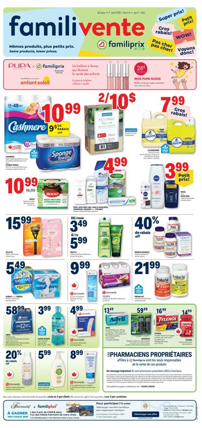 Familiprix Sante Flyer March 26 to April 1