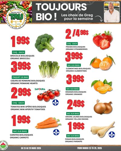 Marches Tau Produce Flyer March 23 to 29