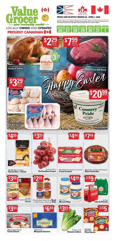 Value Grocer Flyer March 26 to April 1