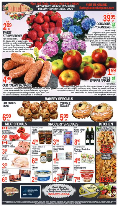 Battaglia's Marketplace Flyer March 25 to 31