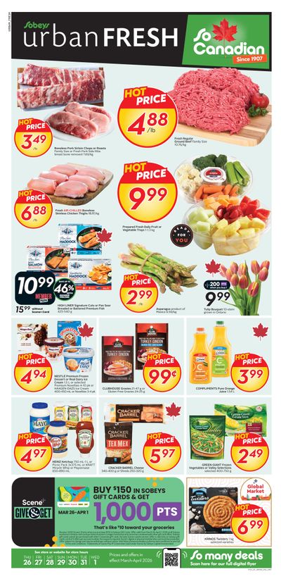 Sobeys Urban Fresh Flyer March 26 to April 1