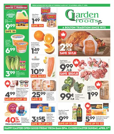 Garden Foods Flyer March 26 to April 1