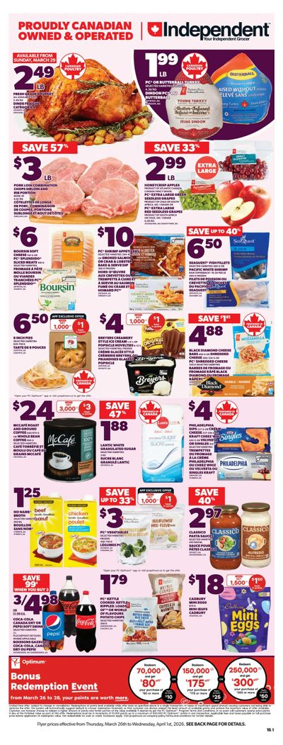 Independent Grocer (Atlantic) Flyer March 26 to April 1