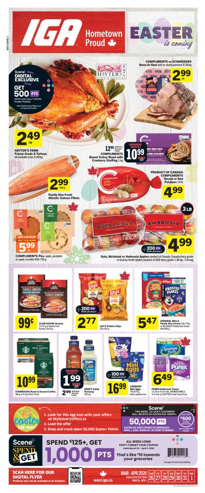 IGA (West) Flyer March 26 to April 1