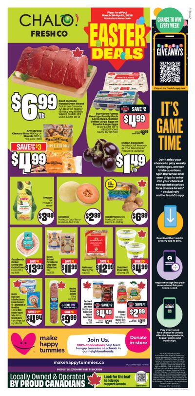 Chalo! FreshCo (West) Flyer March 26 to April 1