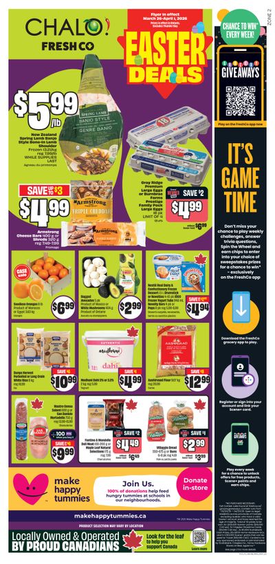 Chalo! FreshCo (ON) Flyer March 26 to April 1
