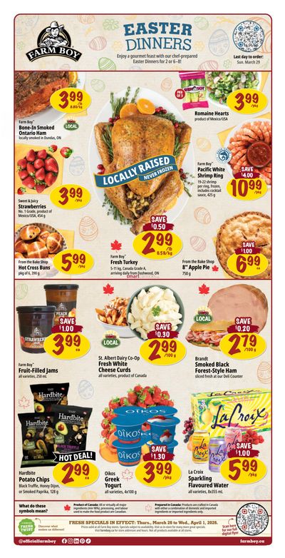 Farm Boy Flyer March 26 to April 1