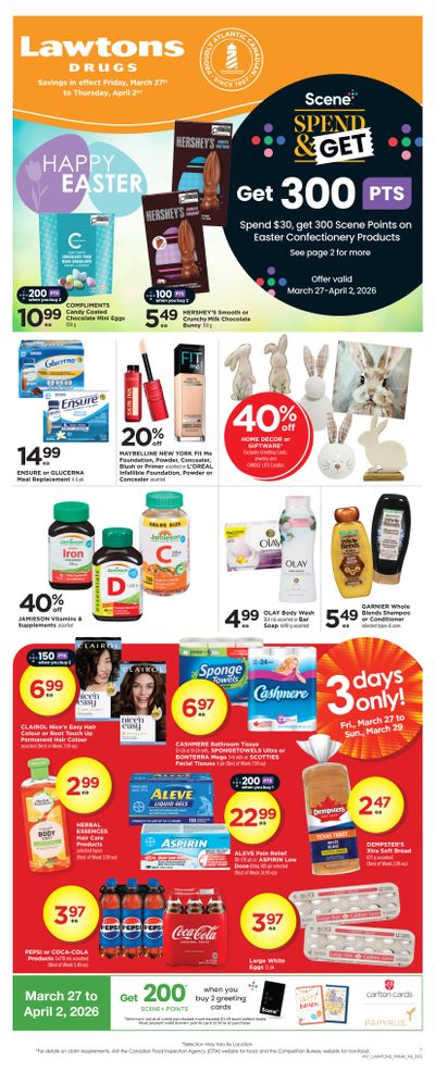 Lawtons Drugs (NS) Flyer March 27 to April 2