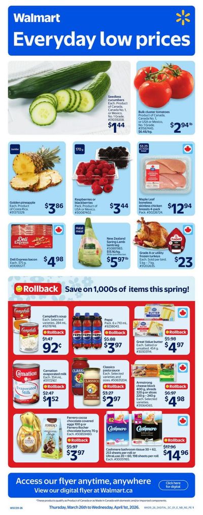 Walmart (Atlantic) Flyer March 26 to April 1