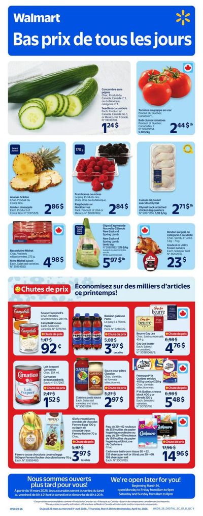 Walmart (QC) Flyer March 26 to April 1