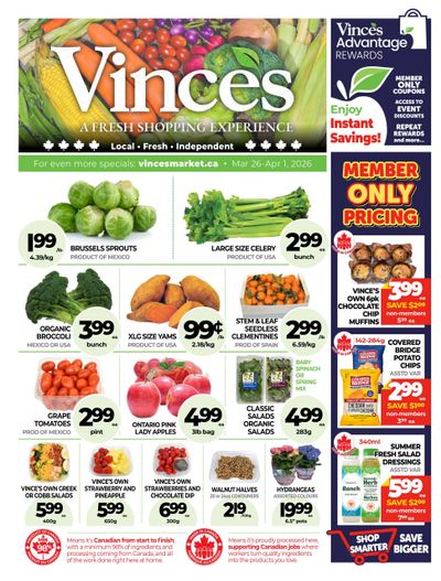 Vince's Market Flyer March 26 to April 8