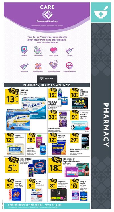 Co-op (West) Pharmacy Flyer March 26 to April 15