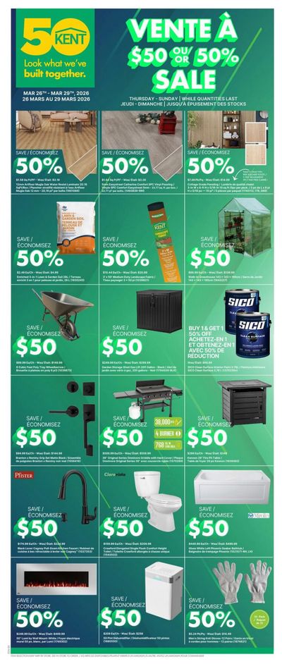 Kent Building Supplies Flyer March 26 to April 1