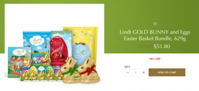 Lindt Chocolate Canada Easter Offers: Save up to 30% on Select Items + More
