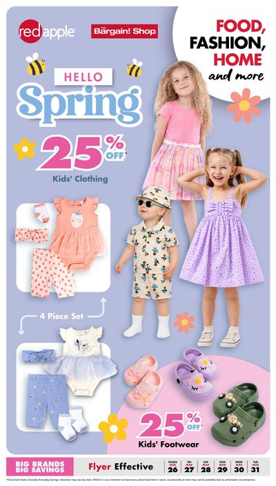 The Bargain Shop & Red Apple Stores Flyer March 26 to 31
