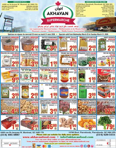 Akhavan Supermarche Flyer March 25 to 31