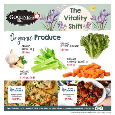 Goodness Me Flyer March 25 to 31