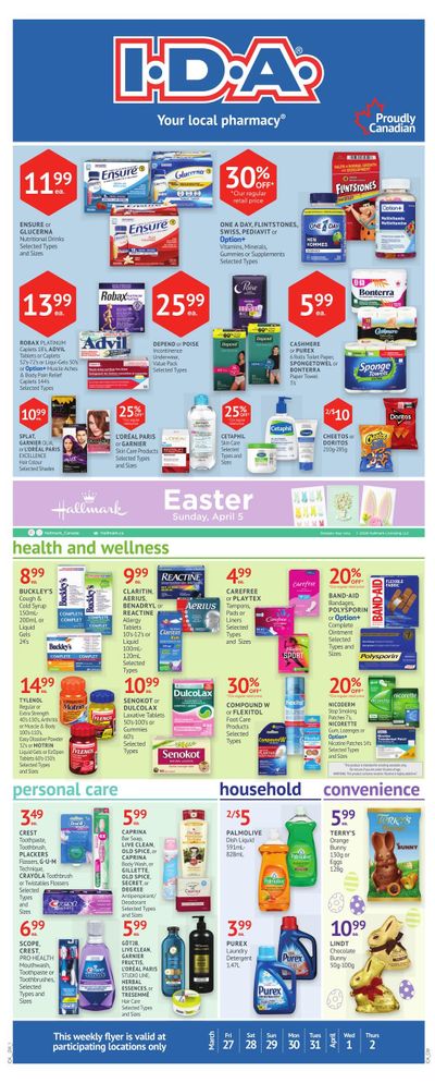 I.D.A. Flyer March 27 to April 2